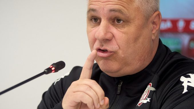 Marius Sumudica, Fotbal Club Rapid Bucharest, Press Conference, Romania - 18 May 2025