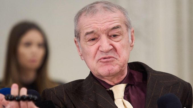 Bucharest, Romania. 11th Mar, 2025: George Becali, the financier of the FCSB football team and deputy for Alliance for the Union of Romanians (AUR), answers journalists' questions during a press conference regarding a possible AUR candidate for the 2025 R